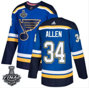 Jake Allen Blues Royal Heim Blau 2019 Stanley Cup Final Stitched